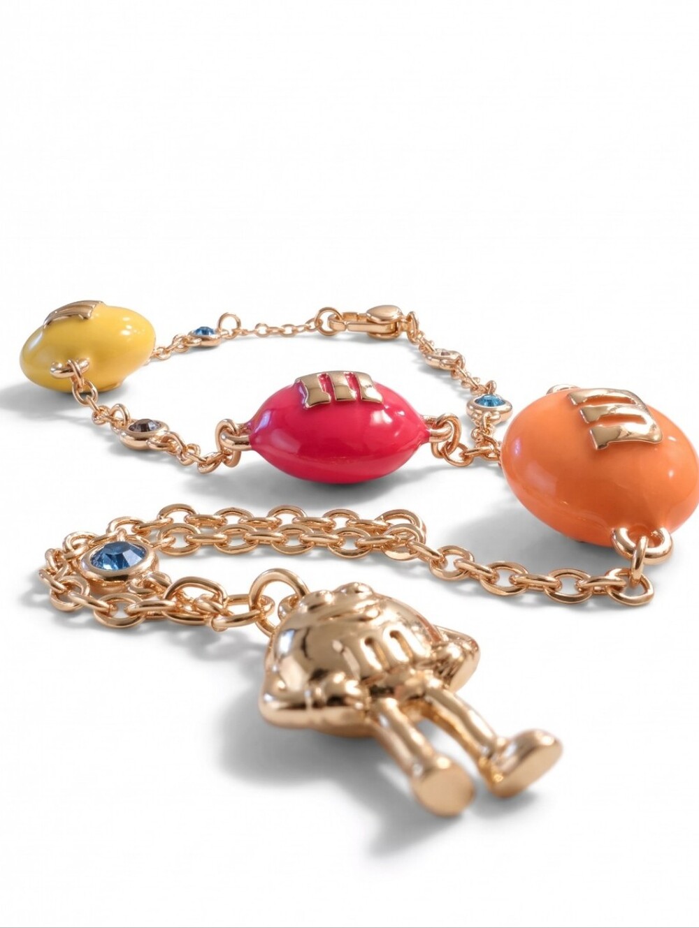 M&M X Kate Spade New York Gold-Tone Multicolor M&M Flex Bracelet